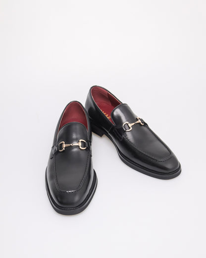 Tomaz HF097 Men's Horsebit Loafers (Black)