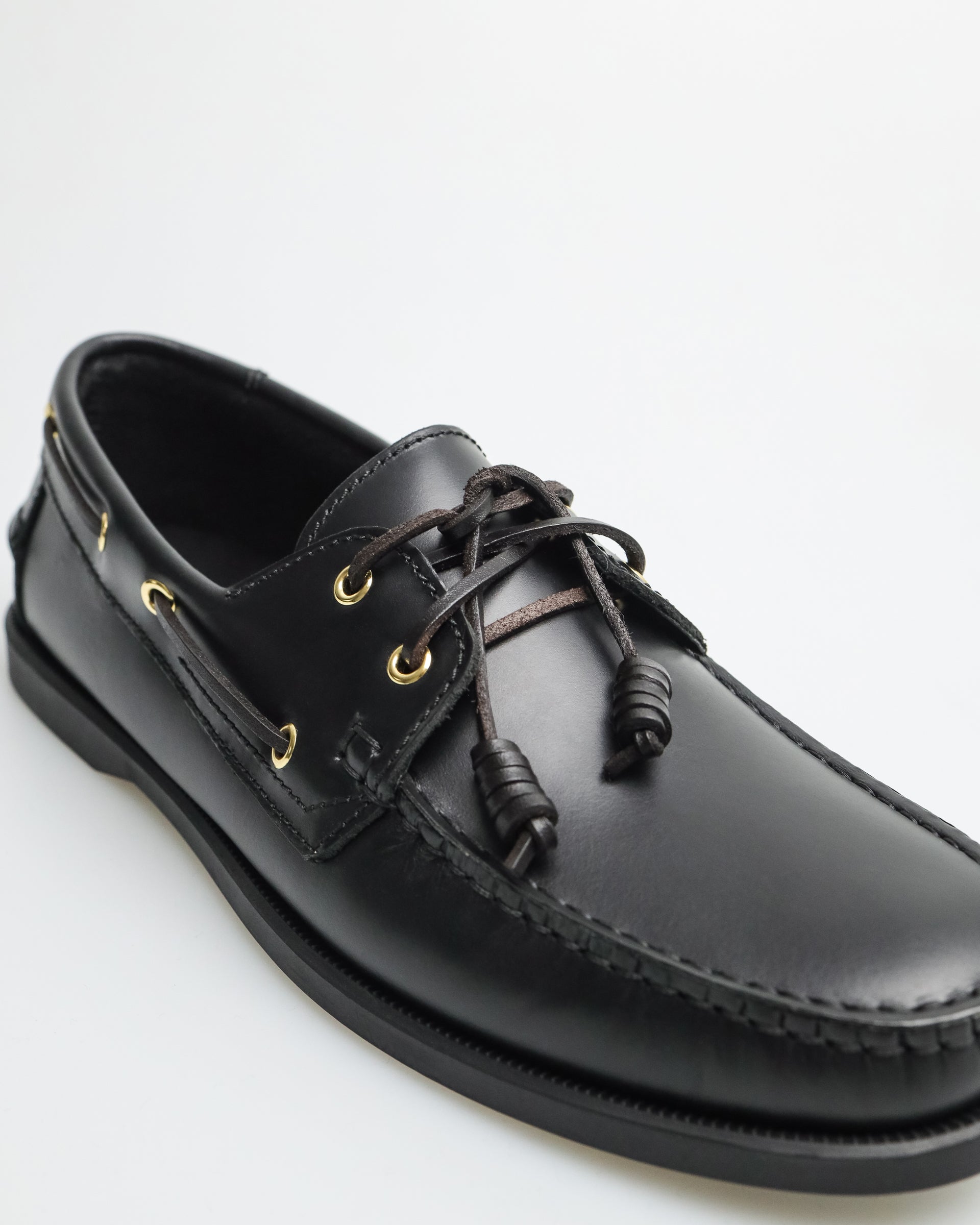 Tomaz C328 Men's Leather Boat Shoes (Black) – TOMAZ