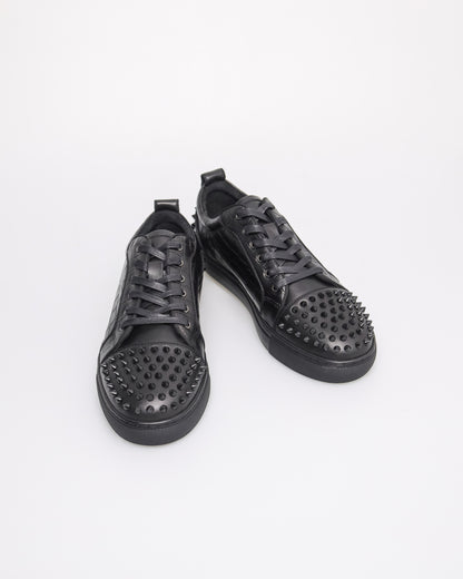 Tomaz C553A Men's Quilted Rebel Studded Sneakers (Black)