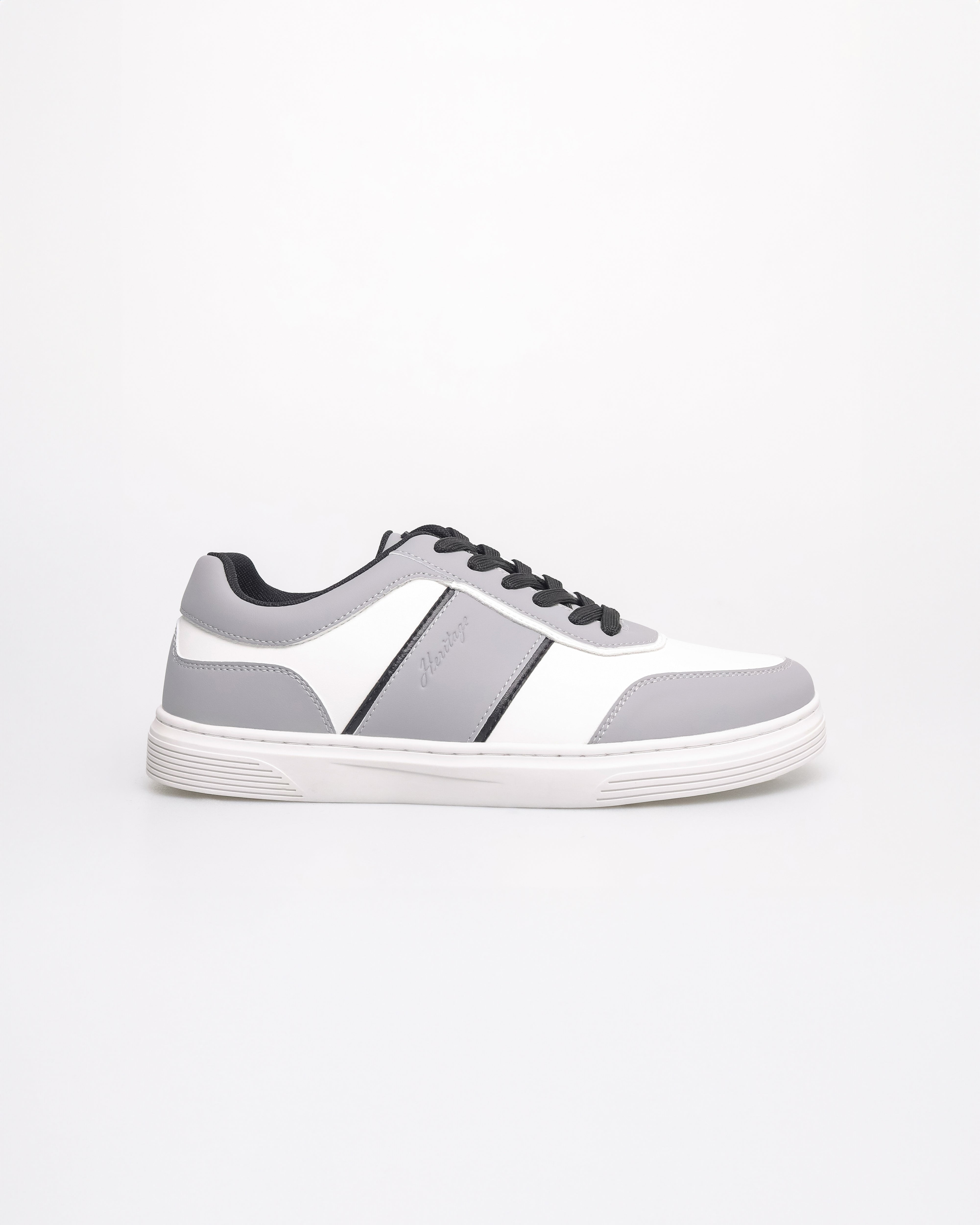 Tomaz C674 Men's Stripes Phantom Sneakers (White/Grey)