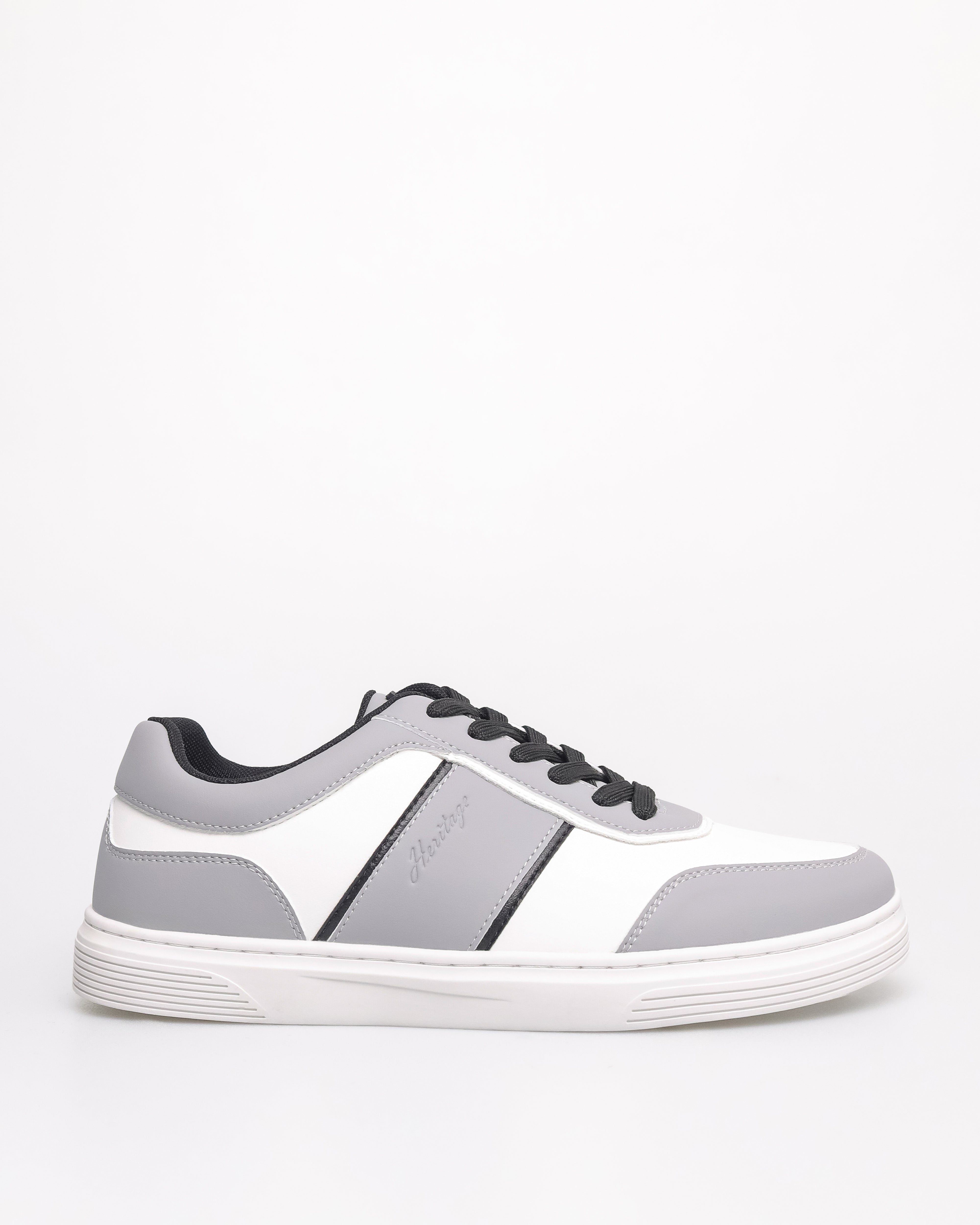 Tomaz C674 Men's Stripes Phantom Sneakers (White/Grey)