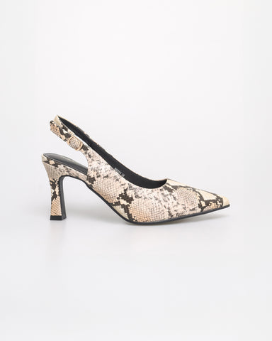 Tomaz NN354 Ladies Pointy Slingback Heels (Snake)