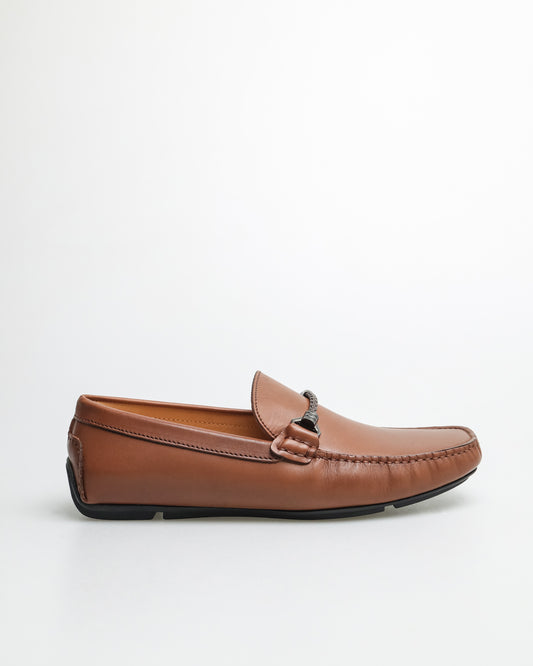 Tomaz C456 Men's Buckle Moccasins (Brown)