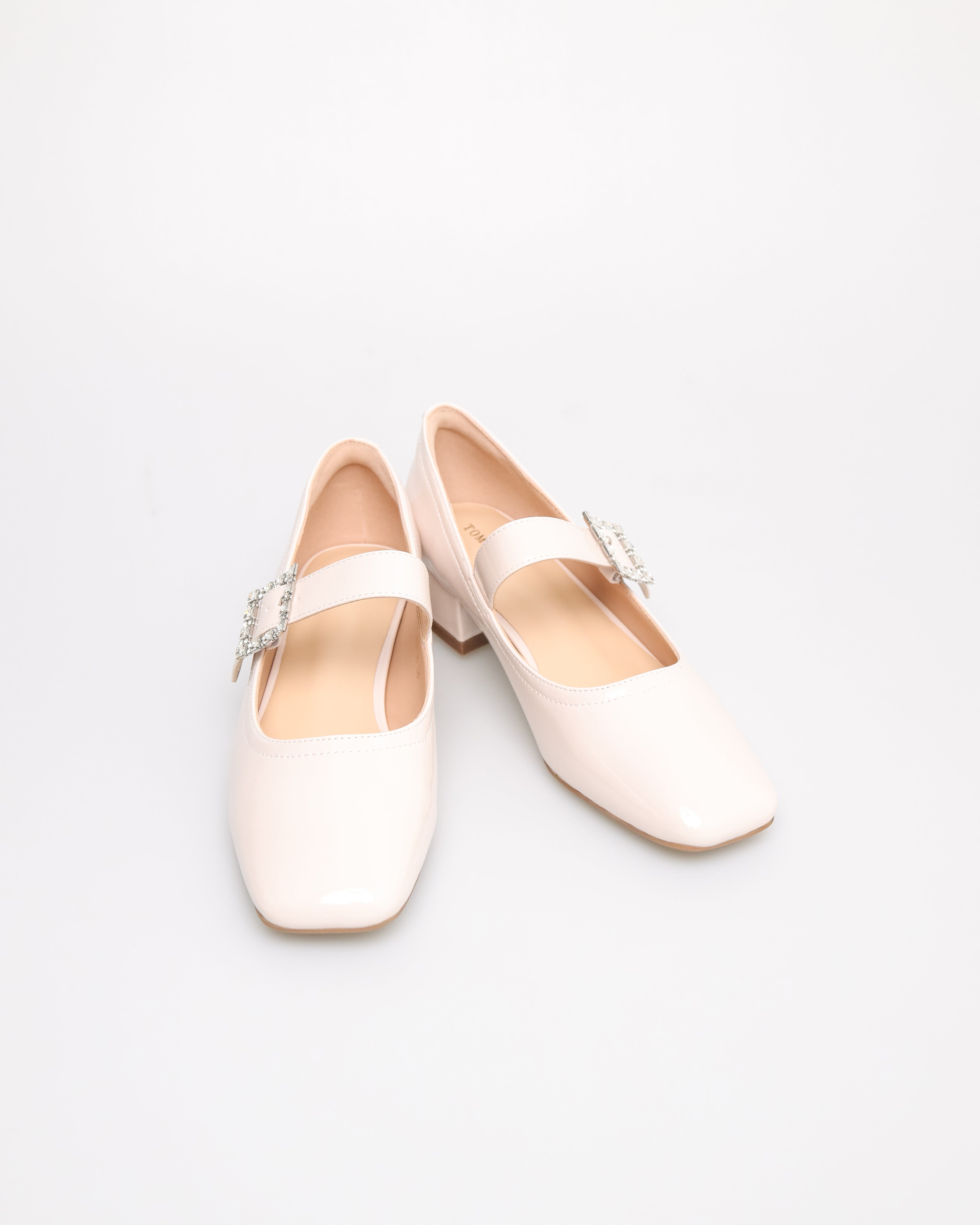 Tomaz NN416 Ladies Ballerina Buckle Heels (Cream)