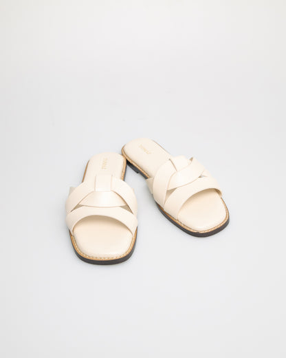 Tomaz YX185 Ladies Crossover Sandals (Cream)