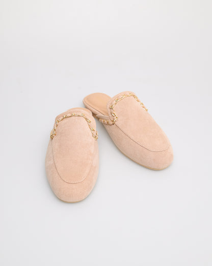 Tomaz YX181 Ladies Casual Mules (Nude Suede)