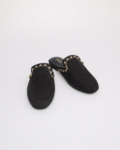 Tomaz YX181 Ladies Casual Mules (Black Suede)