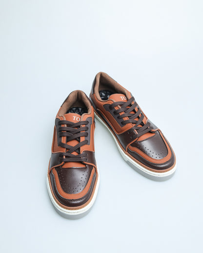 Tomaz TY006 Men's Court Sneakers (Coffee/Brown)