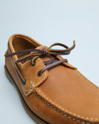 Tomaz C328A Men's Leather Boat Shoes (Beige)