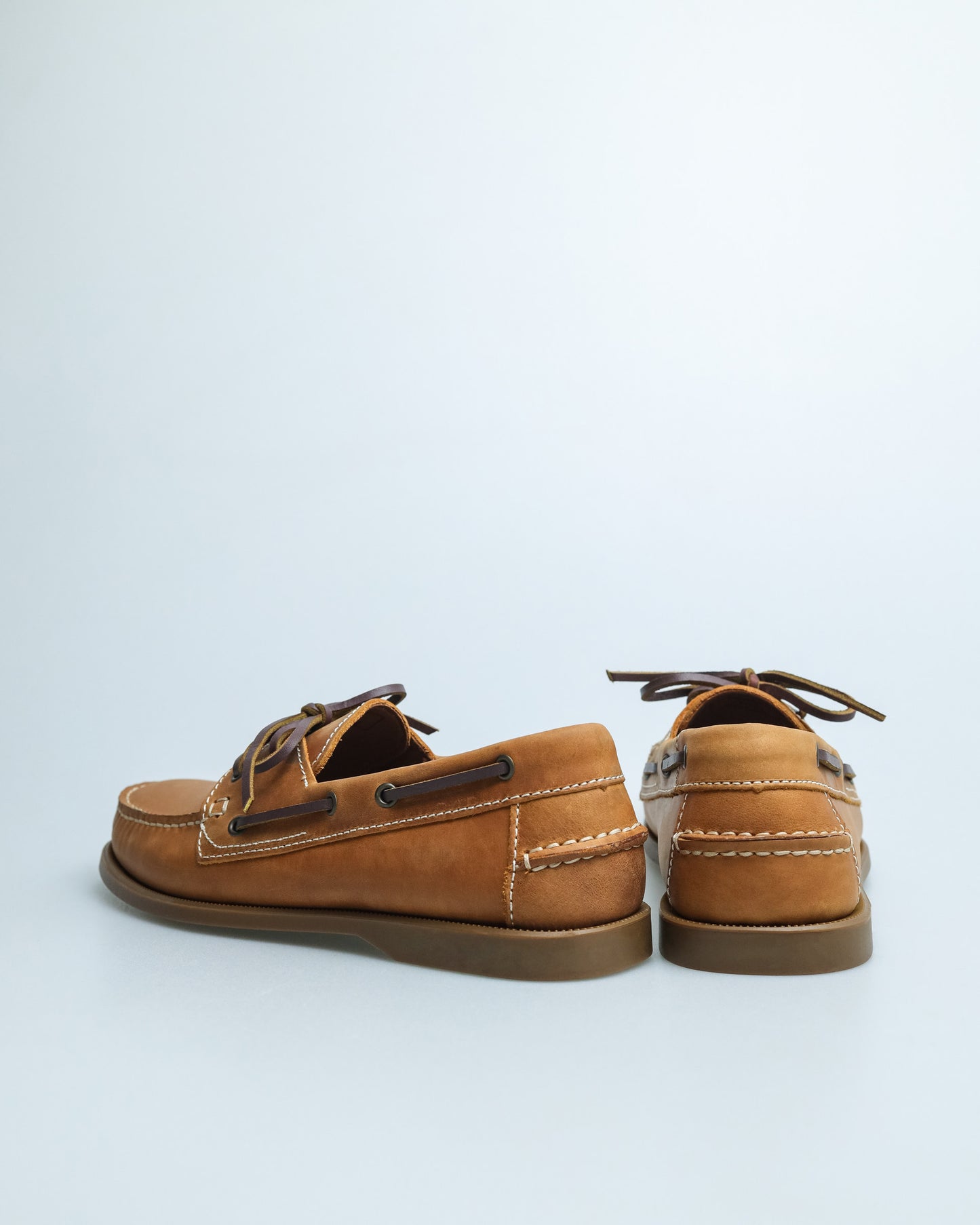 Tomaz C328A Men's Leather Boat Shoes (Beige)