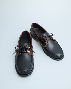 
                  
                    Load image into Gallery viewer, Tomaz C328A Men&amp;#39;s Leather Boat Shoes (Black)
                  
                