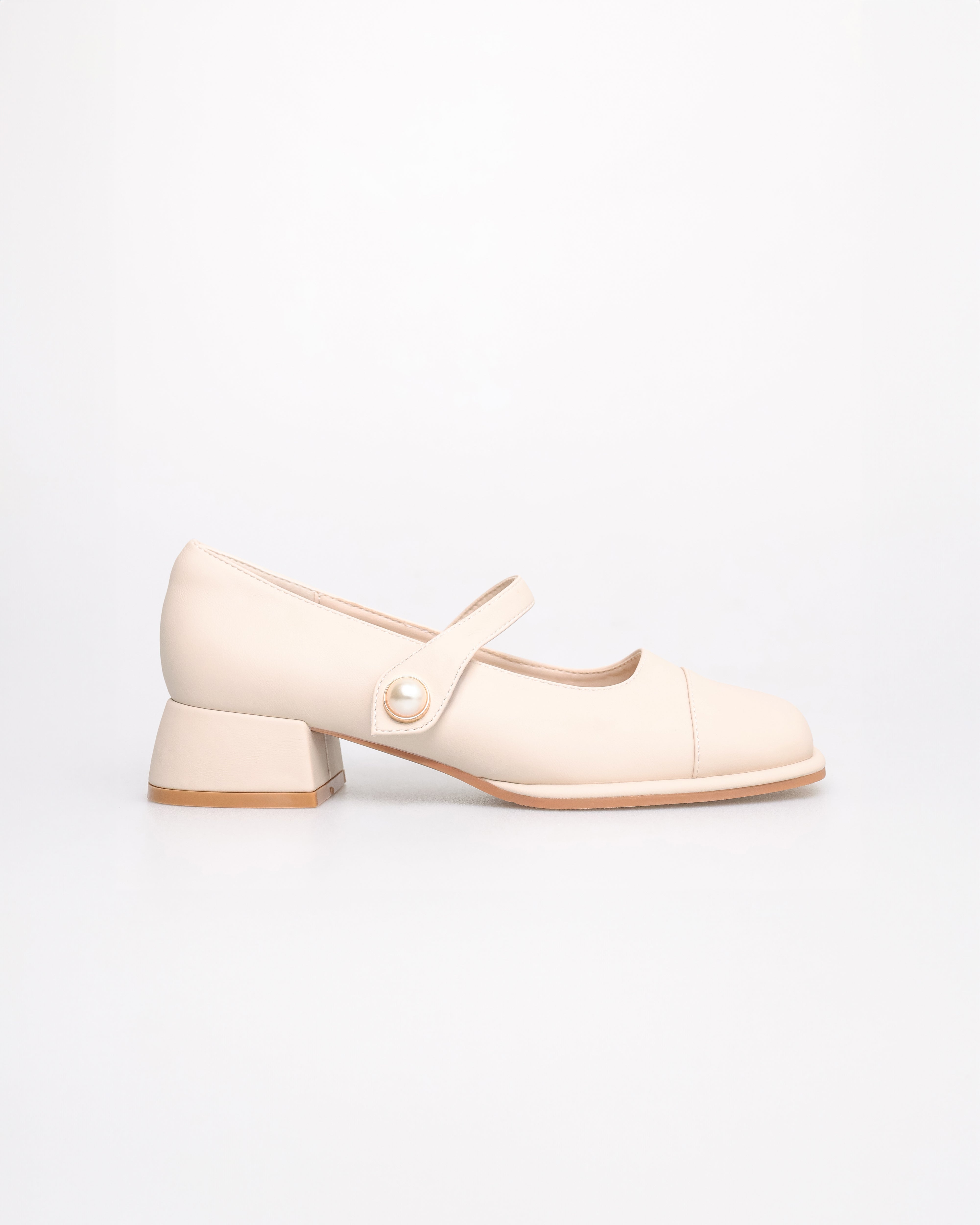 Tomaz NN487 Ladies Pearl Strap Heels (Cream)