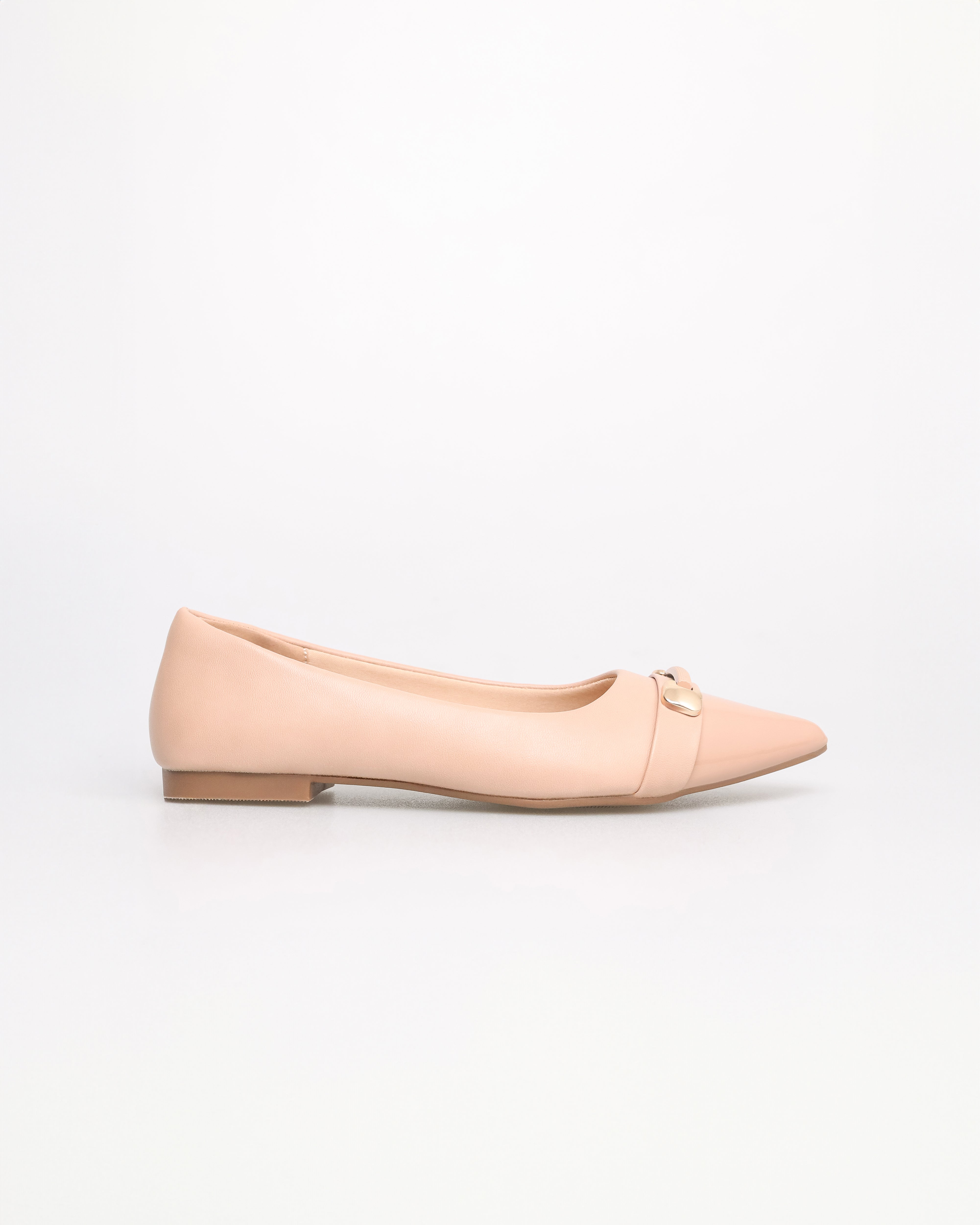 Tomaz NN374 Ladies Pointy Elegance Band Flats (Beige)