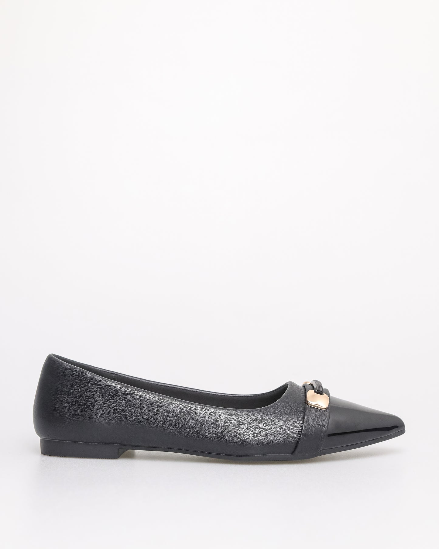 Tomaz NN374 Ladies Pointy Elegance Band Flats (Black)