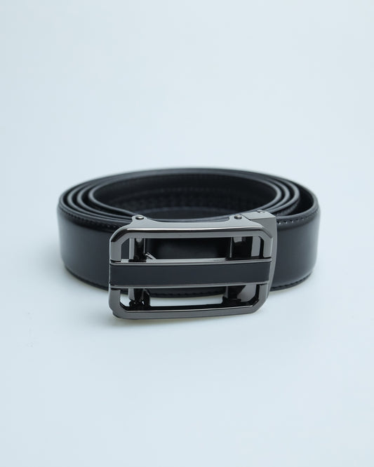 Tomaz AB090 Men's Automatic Leather Belt (Black)