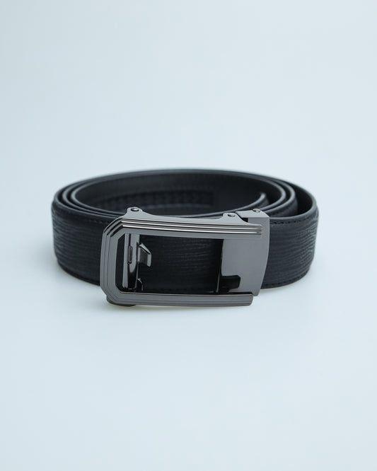 Tomaz AB088 Men's Automatic Leather Belt (Black)