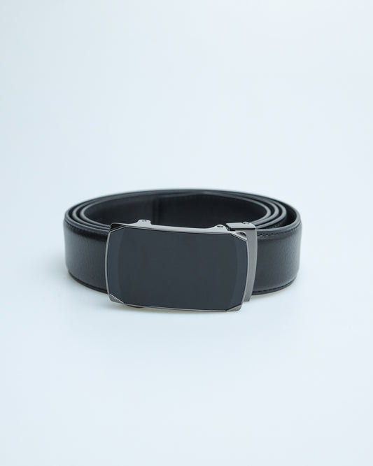 Tomaz AB097 Men's Automatic Leather Belt (Black)