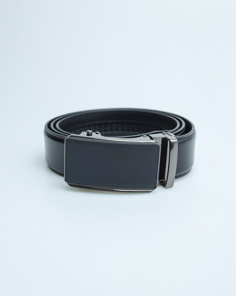 Tomaz AB091 Men's Automatic Leather Belt (Black)