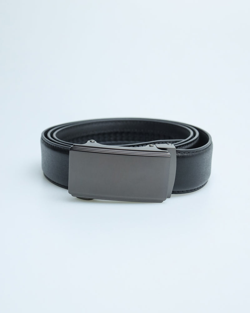 Tomaz AB085 Men's Automatic Leather Belt (Black)