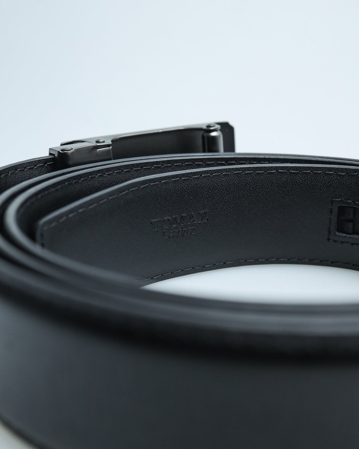Tomaz AB085 Men's Automatic Leather Belt (Black)