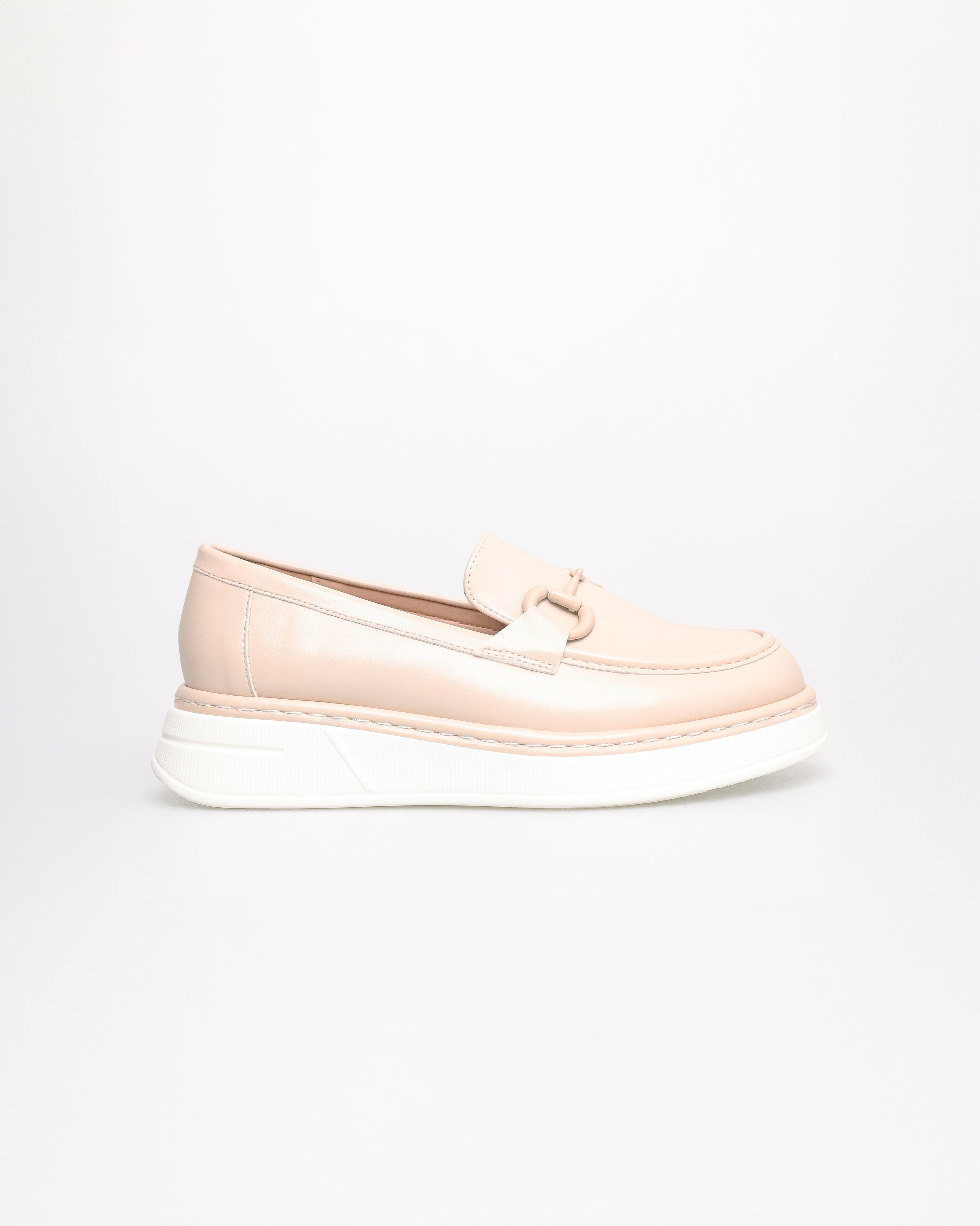 Tomaz NN405 Ladies D-Buckle Loafers (Cream)