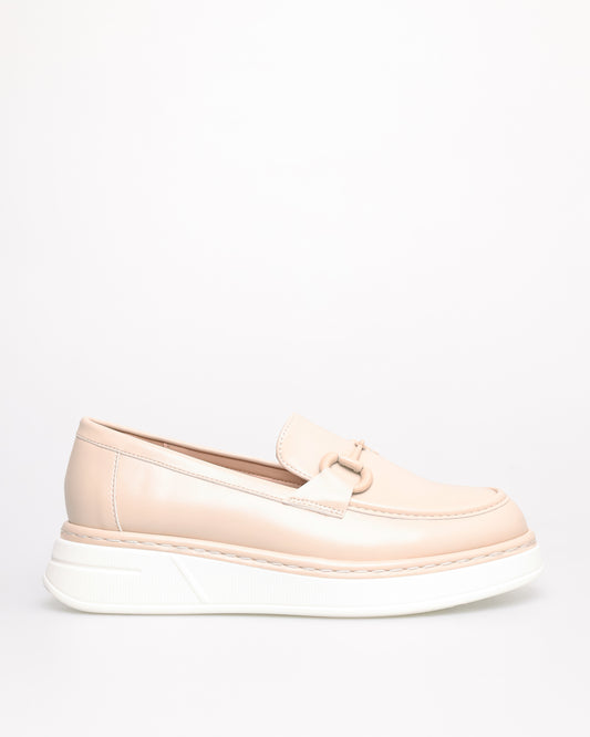 Tomaz NN405 Ladies D-Buckle Loafers (Cream)