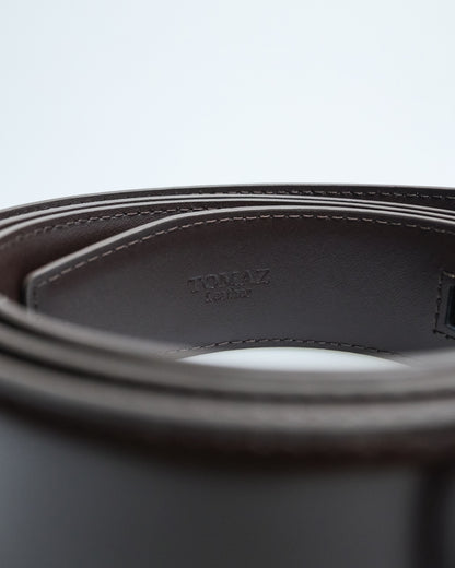 Tomaz AB089 Men's Reversible Leather Belt (Brown)