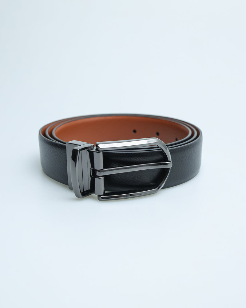 Tomaz AB056 Men's Reversible Leather Belt (Black/Tan)