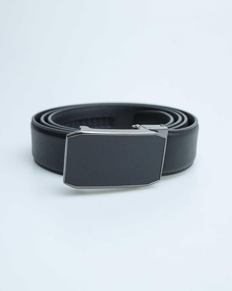 Tomaz AB101 Men's Automatic Leather Belt (Black)