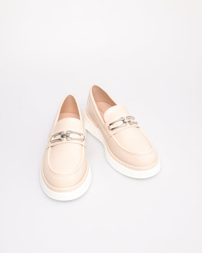 Tomaz NN404 Ladies Buckle Loafers (Cream)