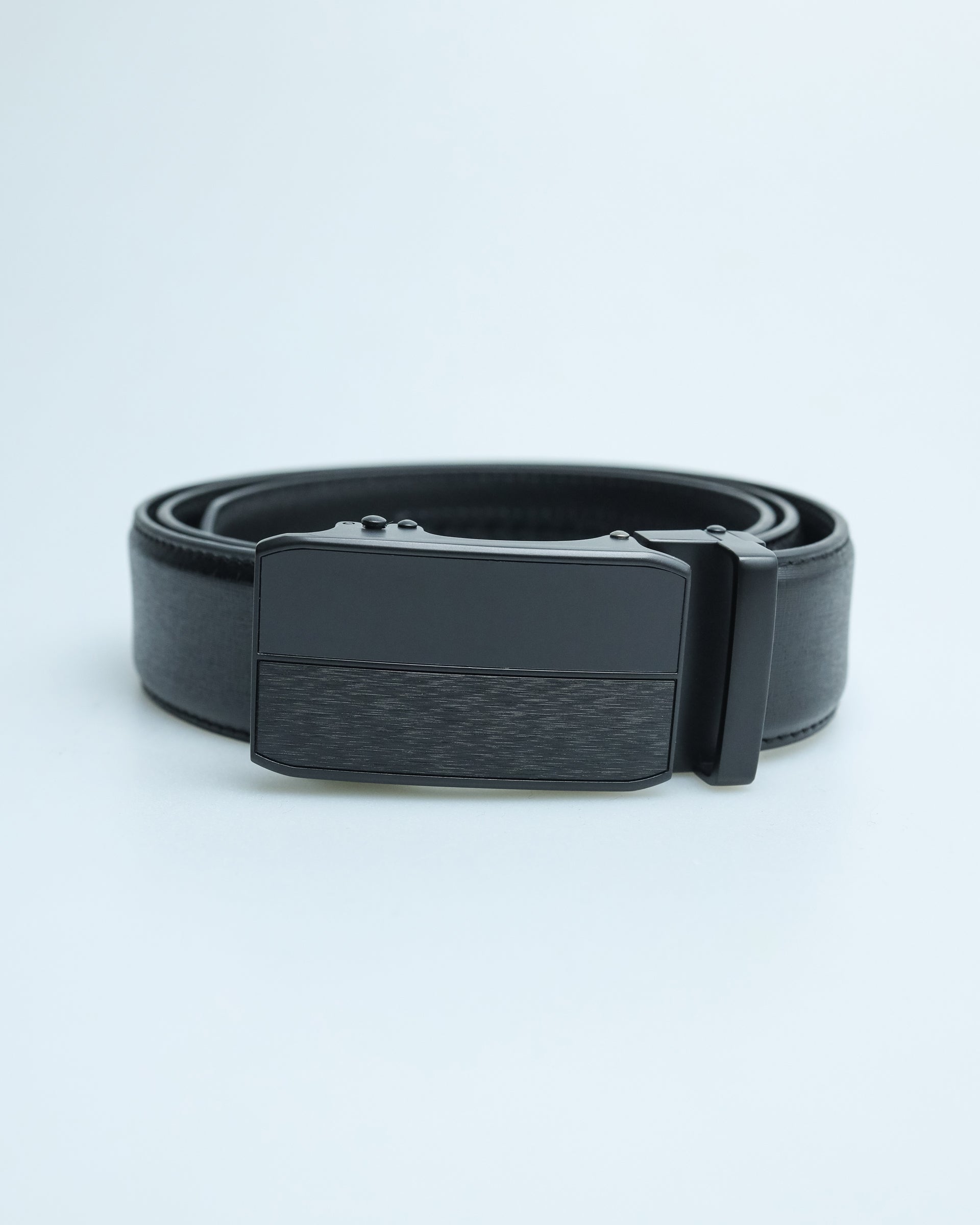 Tomaz AB086 Men's Automatic Split Leather Belt (Black)