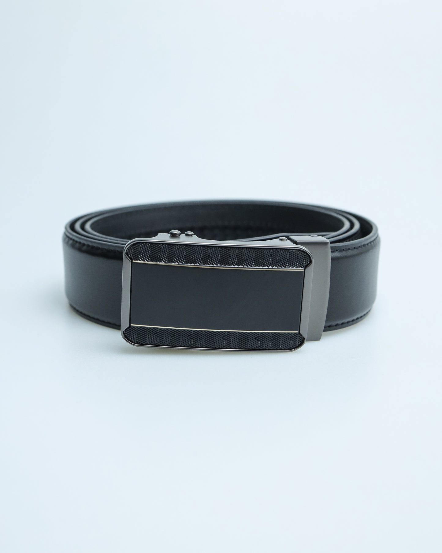 Tomaz AB081 Men's Automatic Leather Belt (Black)