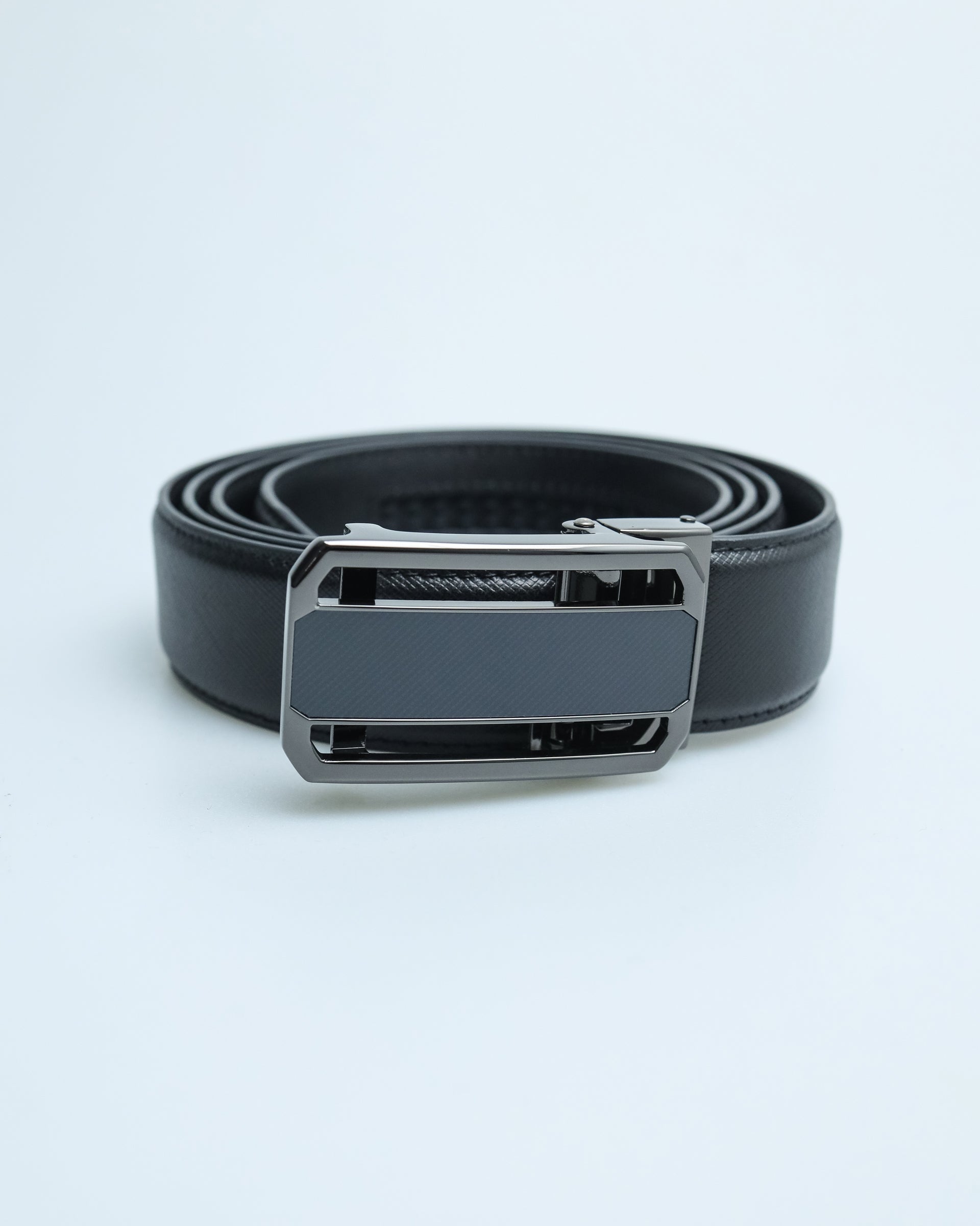 Tomaz AB083 Men's Automatic Leather Belt (Black)