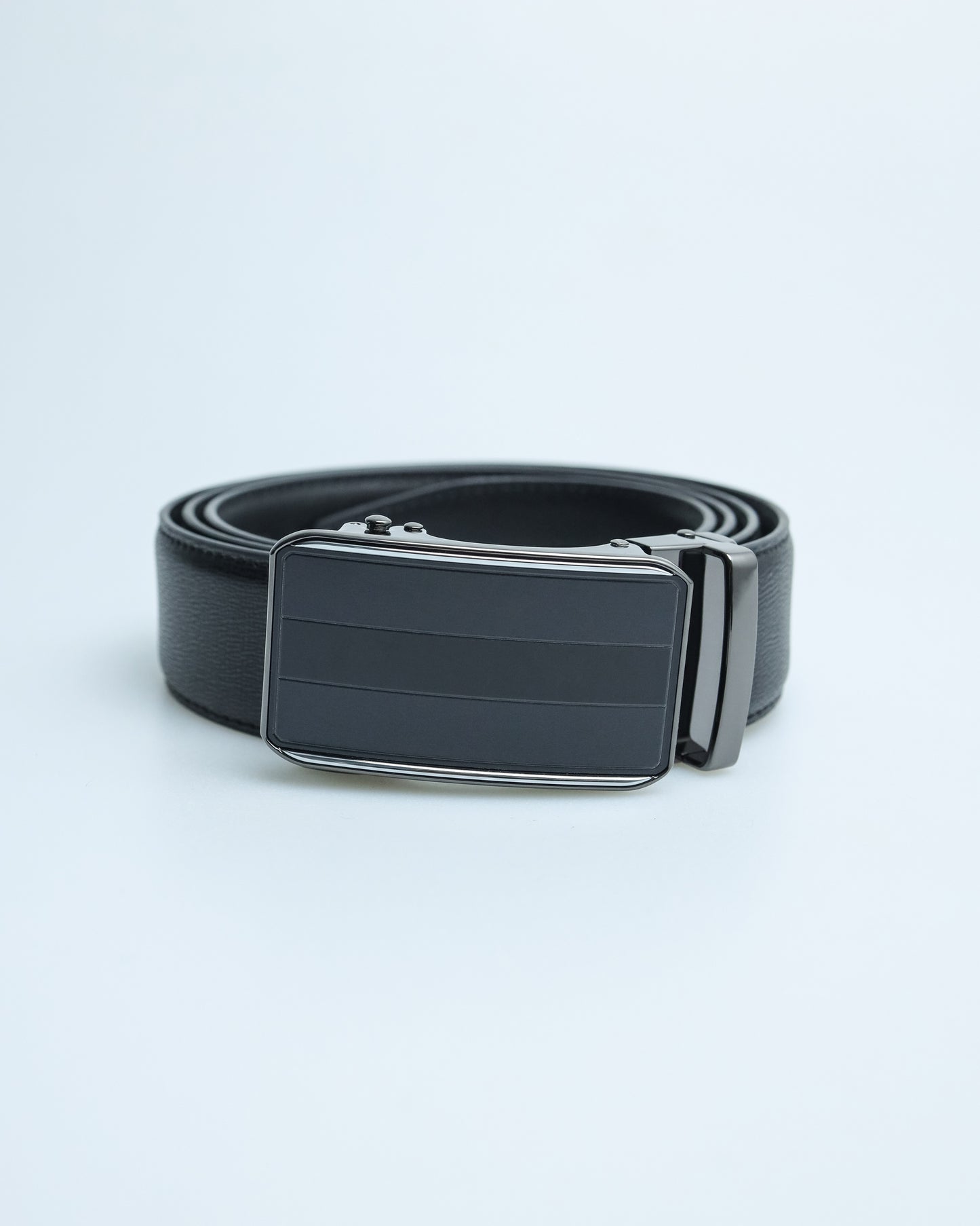 Tomaz AB096 Men's Automatic Leather Belt (Black)