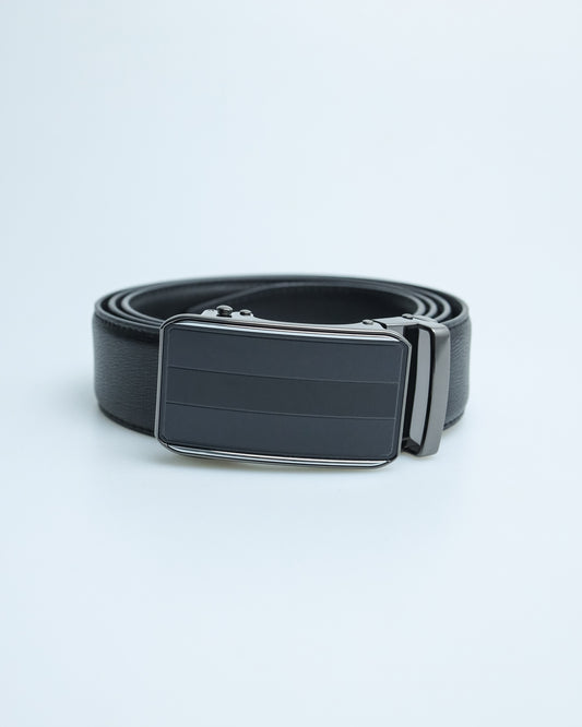 Tomaz AB096 Men's Automatic Leather Belt (Black)