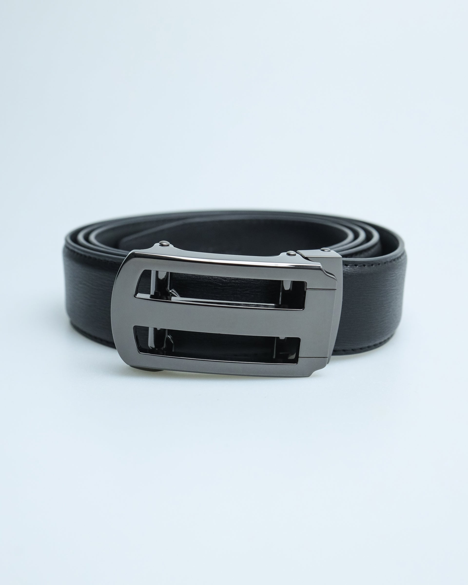 Tomaz AB092 Men's Automatic Leather Belt (Black)