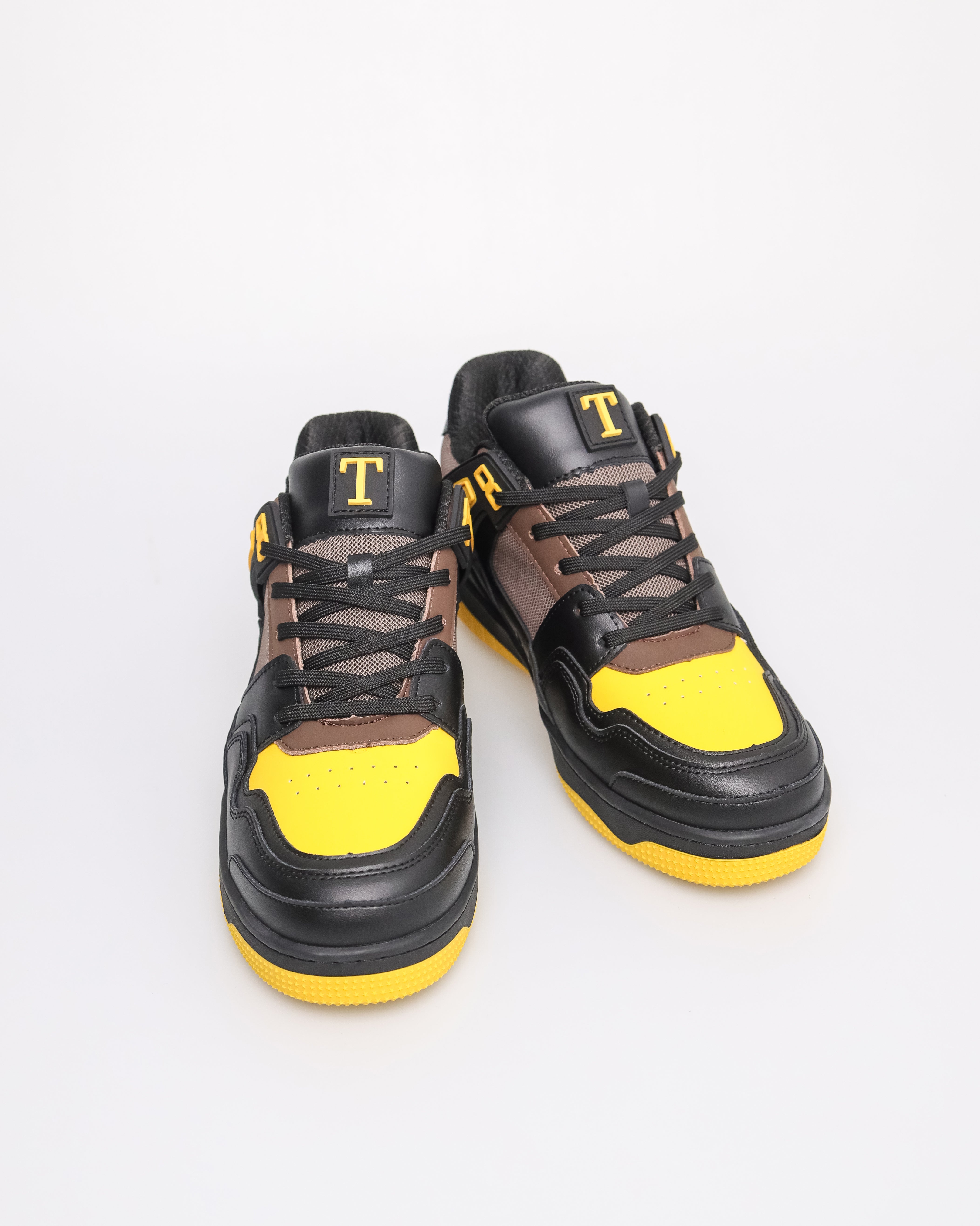 Tomaz TBB022 Mens Sneaker (Brown/Black/Yellow)