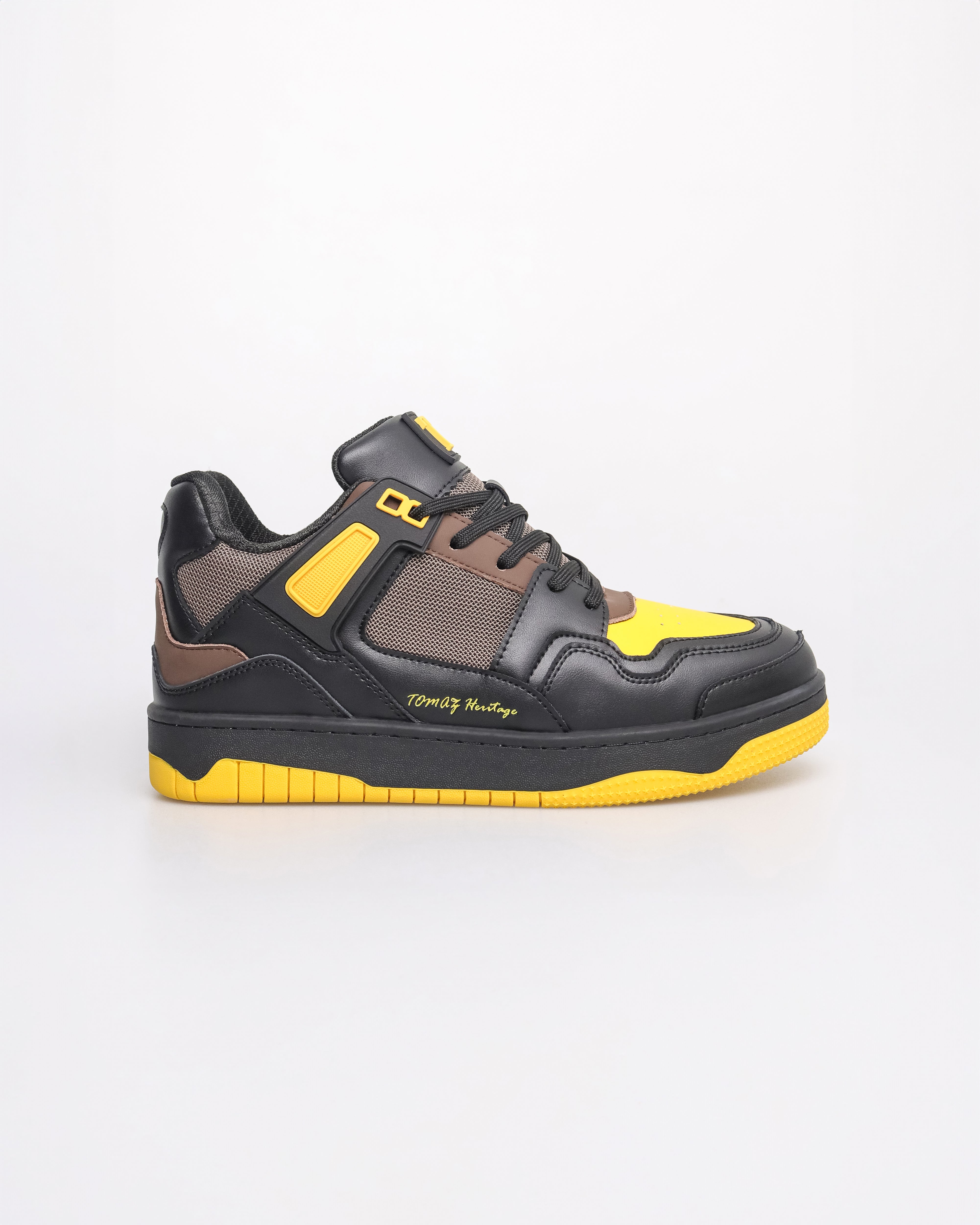 Tomaz TBB022 Mens Sneaker (Brown/Black/Yellow)