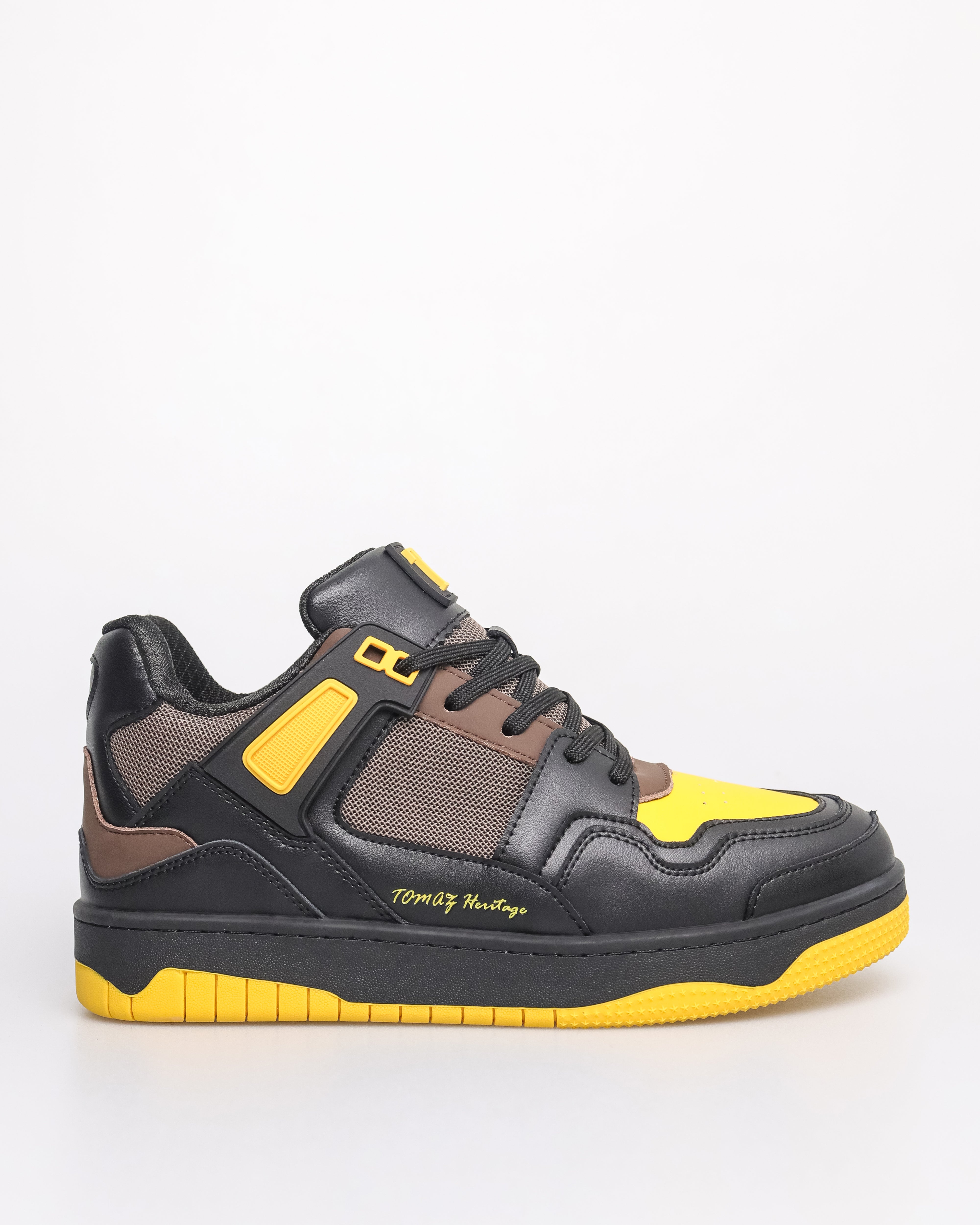 Tomaz TBB022 Mens Sneaker (Brown/Black/Yellow)