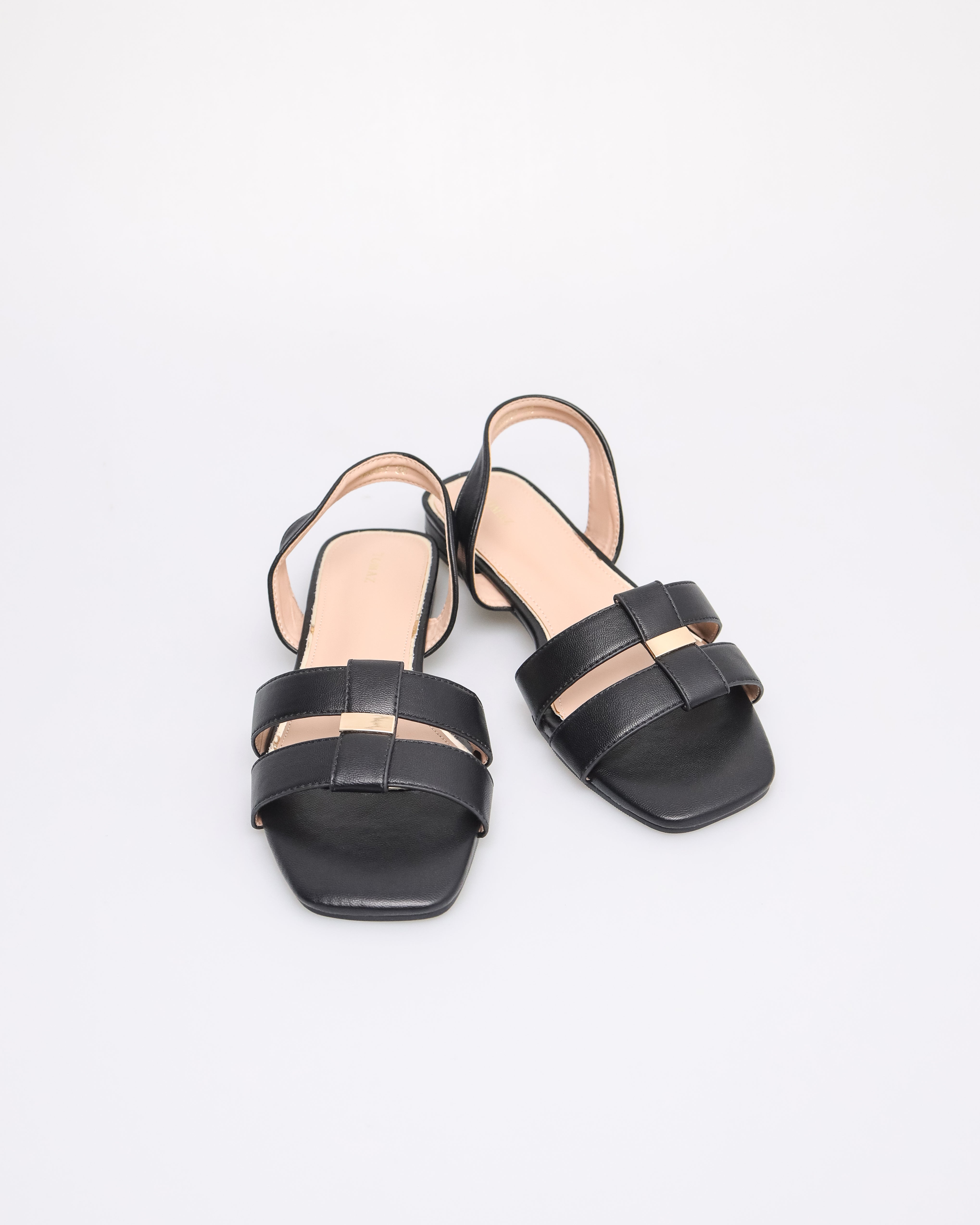 Tomaz NN357 Ladies Square Toe Slingback Flats (Black)