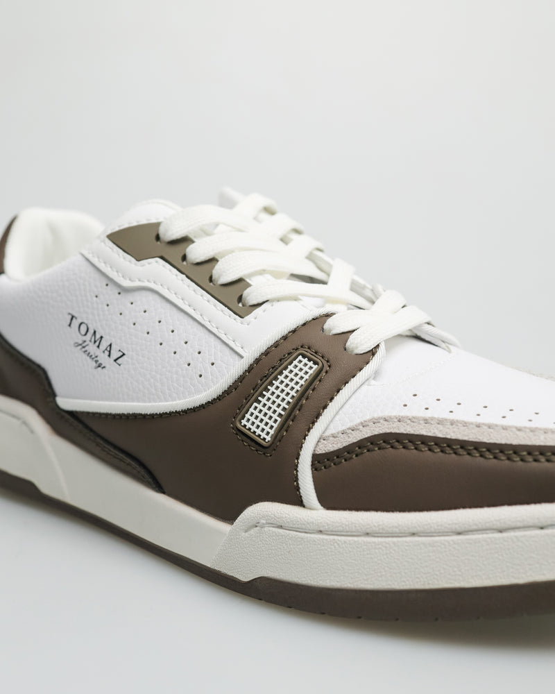 
                  
                    Load image into Gallery viewer, Tomaz C611 Men&amp;#39;s Sneakers (White/Coffee)
                  
                