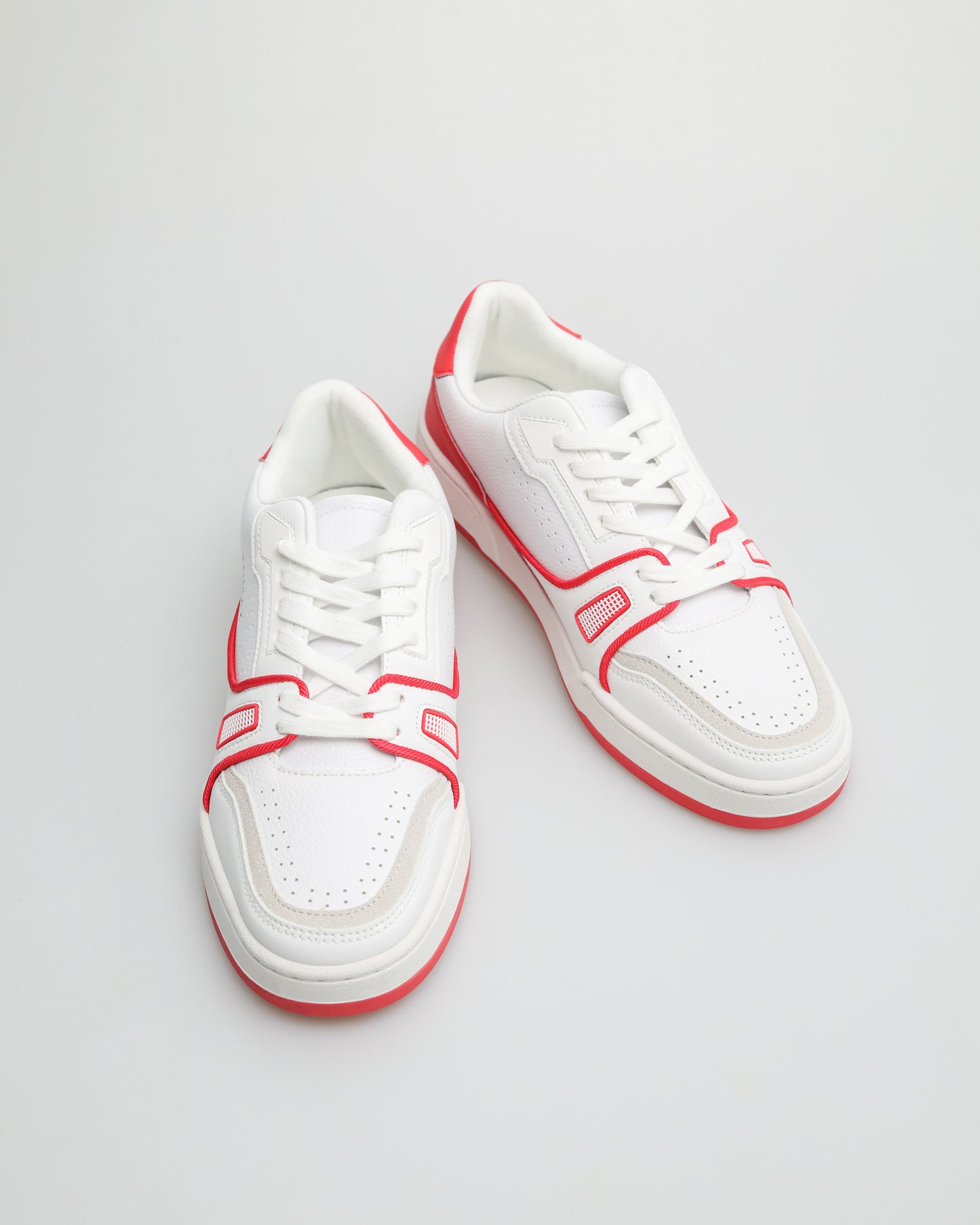 Tomaz C611 Men's Sneakers (White/Red)