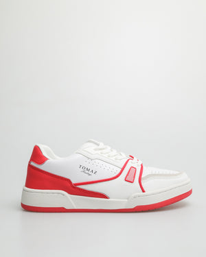 
                  
                    Load image into Gallery viewer, Tomaz C611 Men&amp;#39;s Sneakers (White/Red)
                  
                