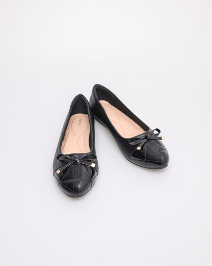 Tomaz NN366 Ladies Bow Flats (Black)