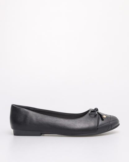 Tomaz NN366 Ladies Bow Flats (Black)