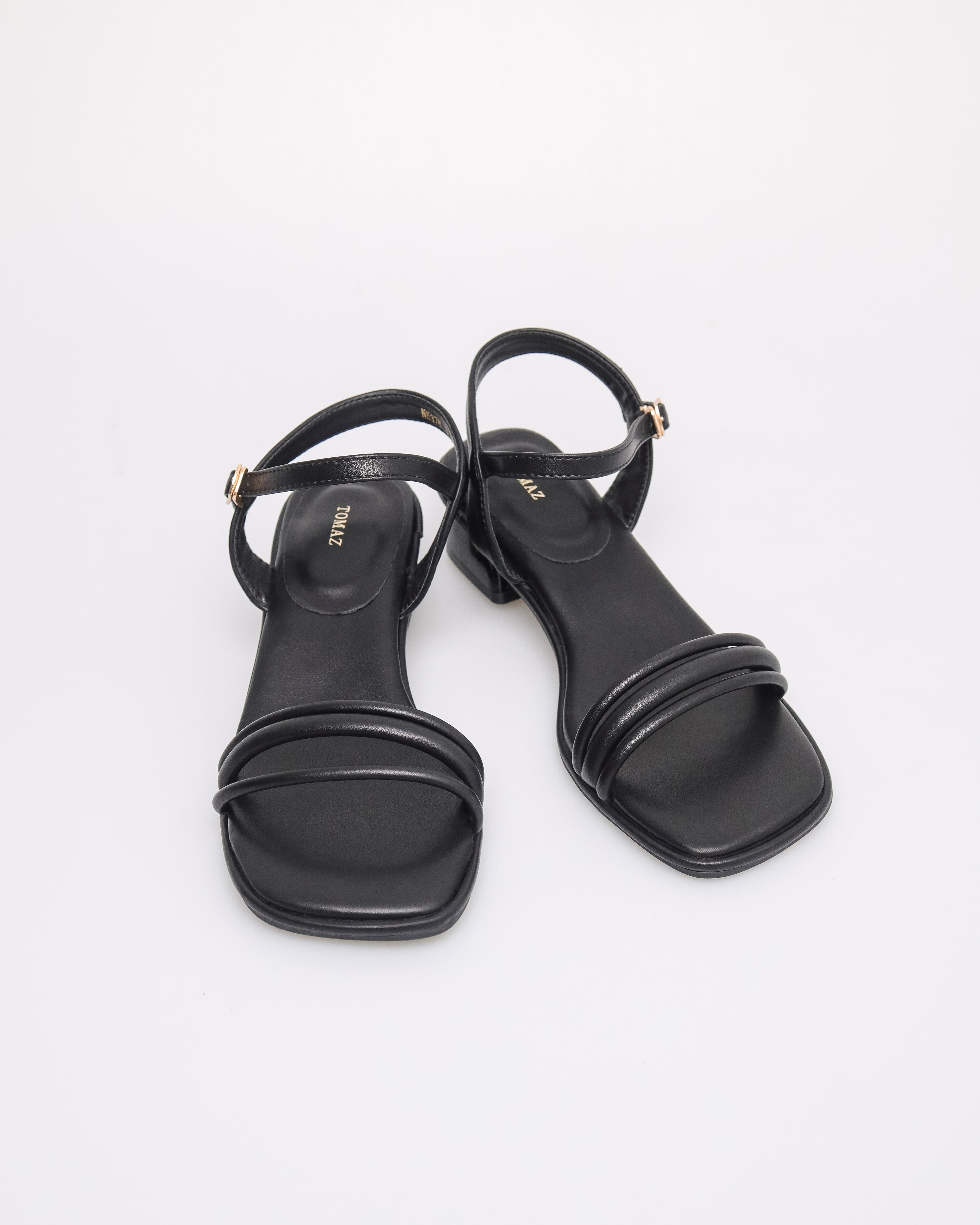 Tomaz NN376 Ladies Strappy Slingback Heels (Black)