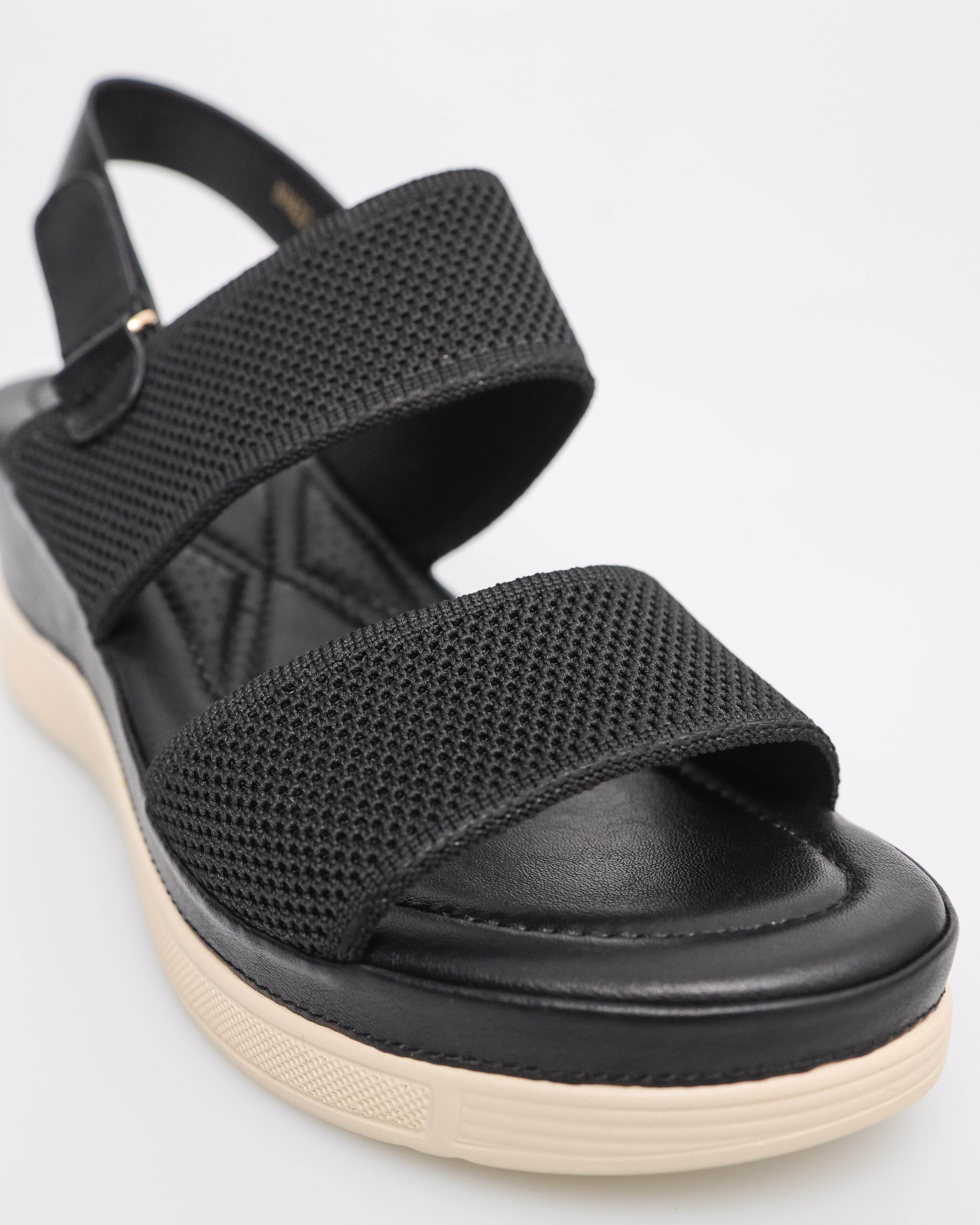 Tomaz NN423 Ladies Knit Slingback Sandals (Black)