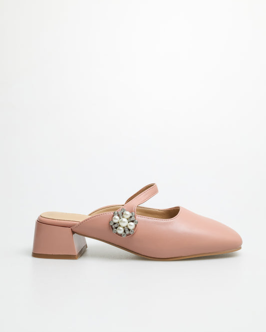Tomaz YX110 Ladies Flower Gem Heels (Pink)