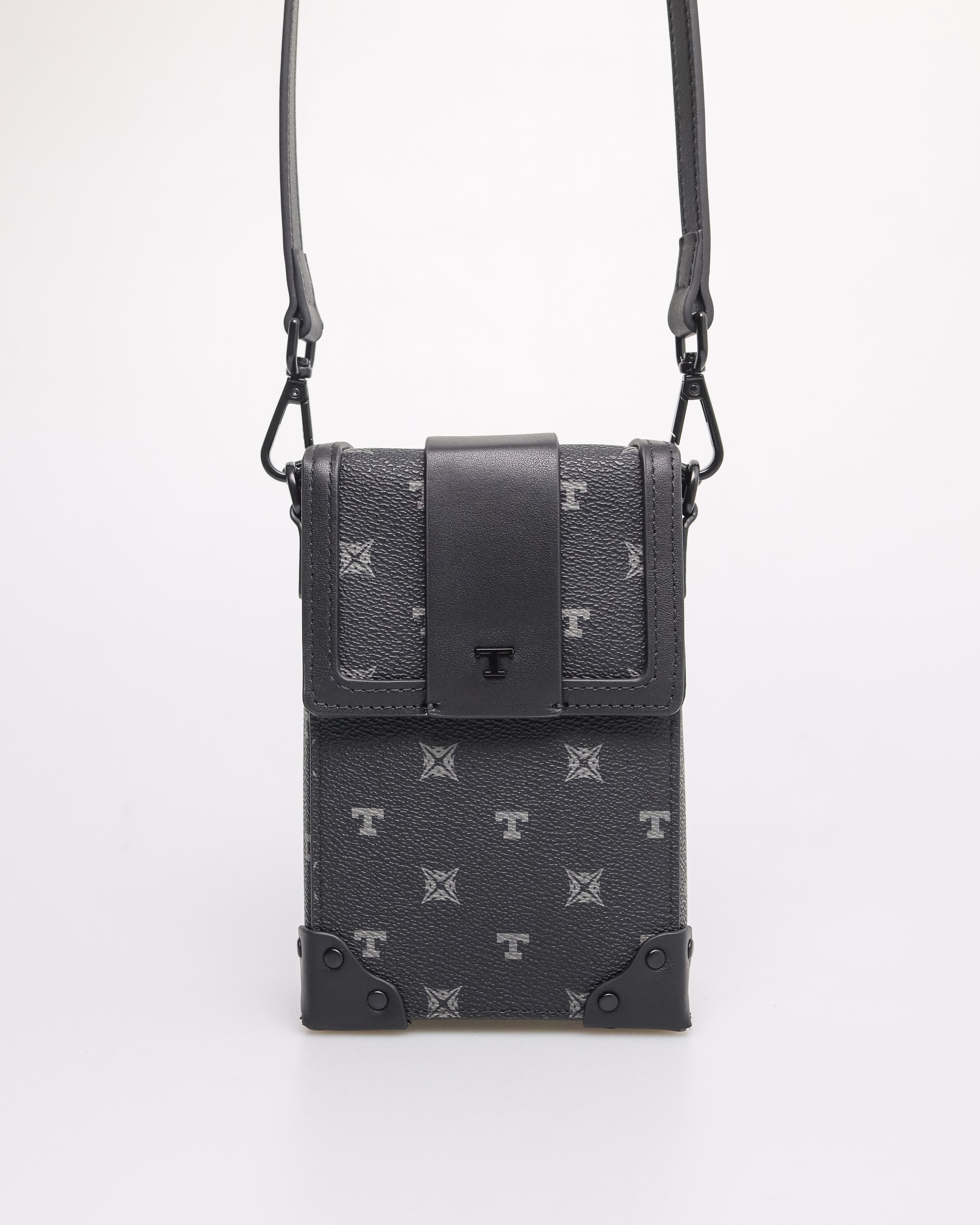 Tomaz NT-TZ433 Monogram Elongated Mini Bag (Black)