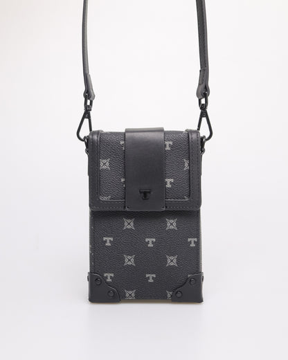 Tomaz NT-TZ433 Monogram Elongated Mini Bag (Black)